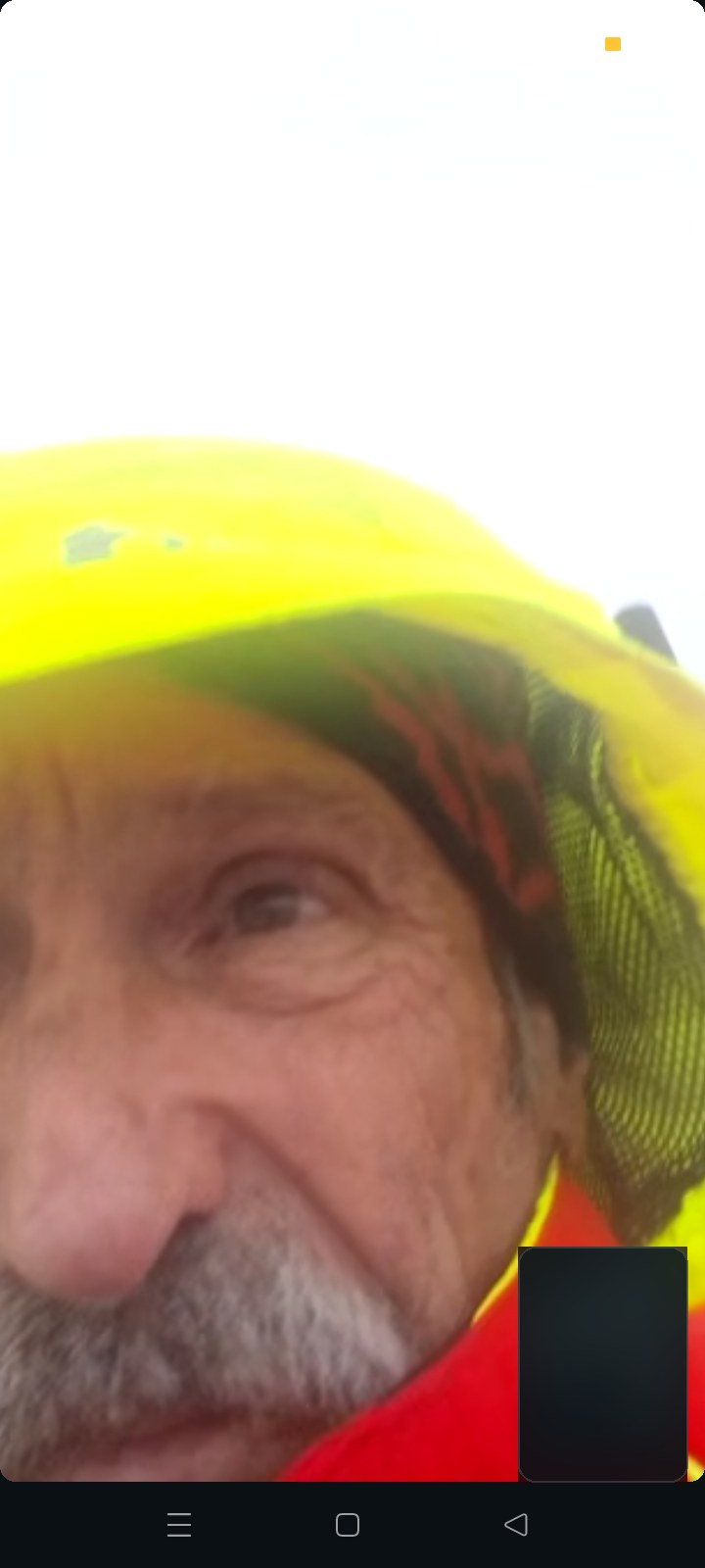 Hartmut in foul-weather clothing during the passage